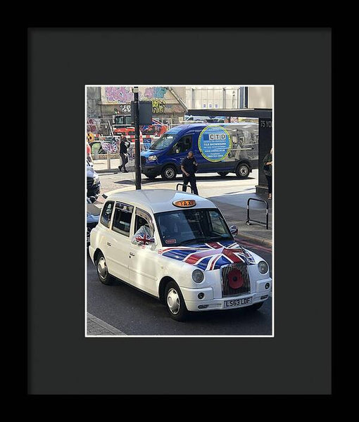 Union Jack London Taxi - Framed Print