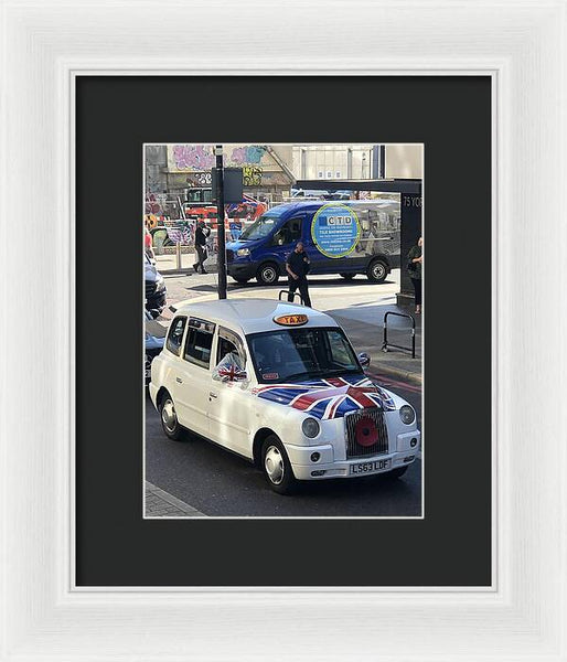 Union Jack London Taxi - Framed Print