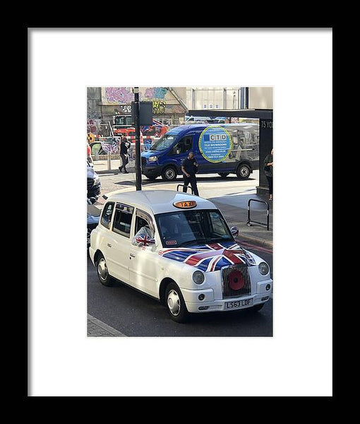 Union Jack London Taxi - Framed Print