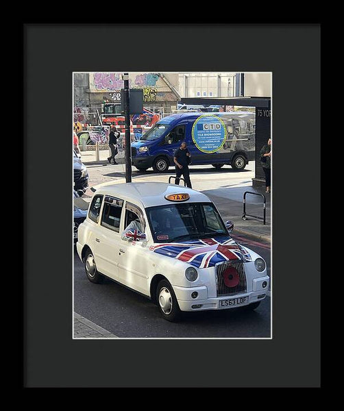 Union Jack London Taxi - Framed Print