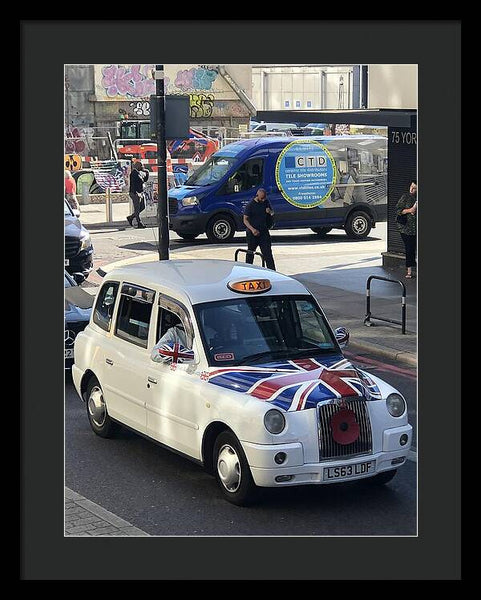 Union Jack London Taxi - Framed Print