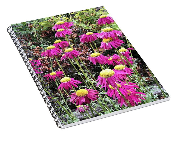 Vibrant Pink flowers Blooming - Spiral Notebook