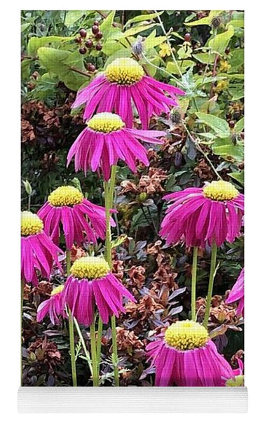 Vibrant Pink flowers Blooming - Yoga Mat