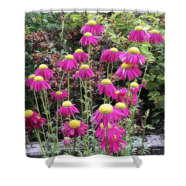 Vibrant Pink flowers Blooming - Shower Curtain
