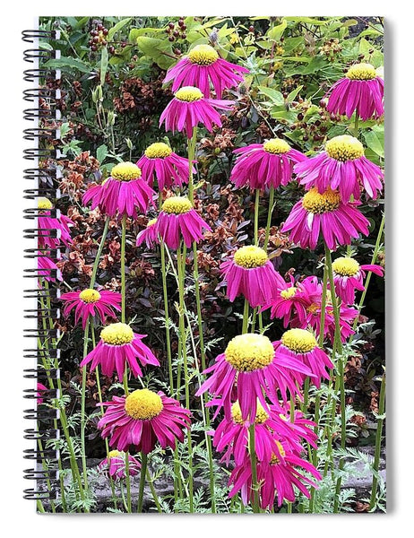 Vibrant Pink flowers Blooming - Spiral Notebook