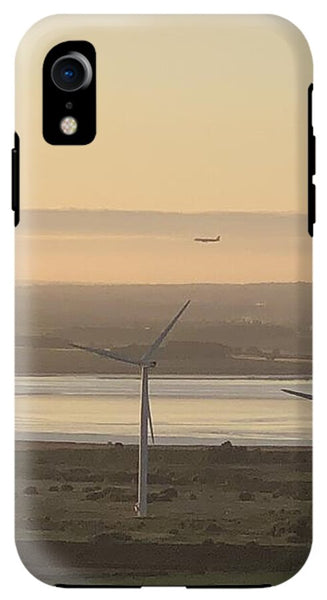 Wind Turbines at Sunset Frodsham UK - Phone Case