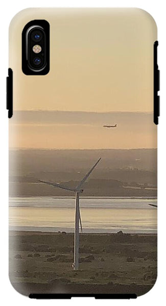 Wind Turbines at Sunset Frodsham UK - Phone Case