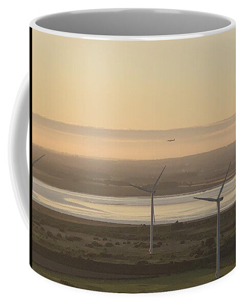 Wind Turbines at Sunset Frodsham UK - Mug