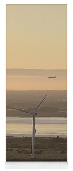 Wind Turbines at Sunset Frodsham UK - Yoga Mat