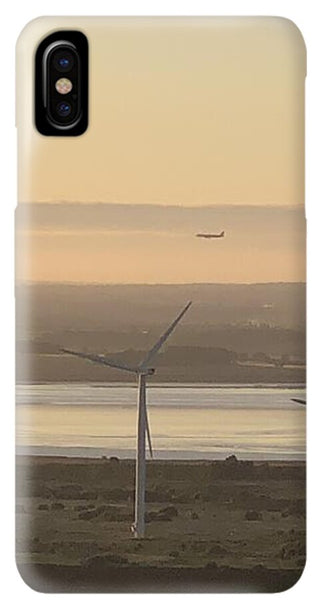 Wind Turbines at Sunset Frodsham UK - Phone Case