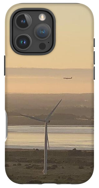 Wind Turbines at Sunset Frodsham UK - Phone Case