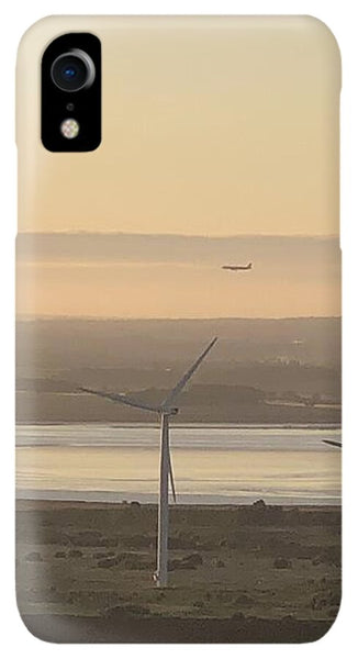Wind Turbines at Sunset Frodsham UK - Phone Case