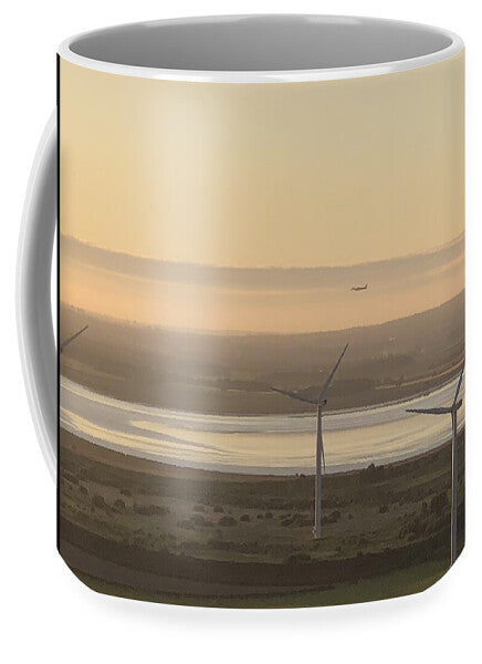 Wind Turbines at Sunset Frodsham UK - Mug