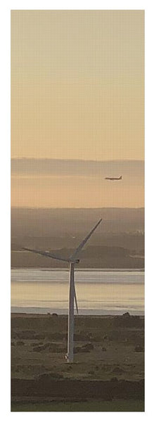 Wind Turbines at Sunset Frodsham UK - Yoga Mat