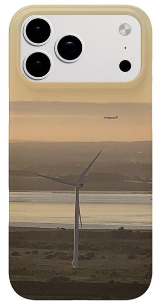 Wind Turbines at Sunset Frodsham UK - Phone Case