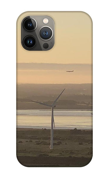 Wind Turbines at Sunset Frodsham UK - Phone Case