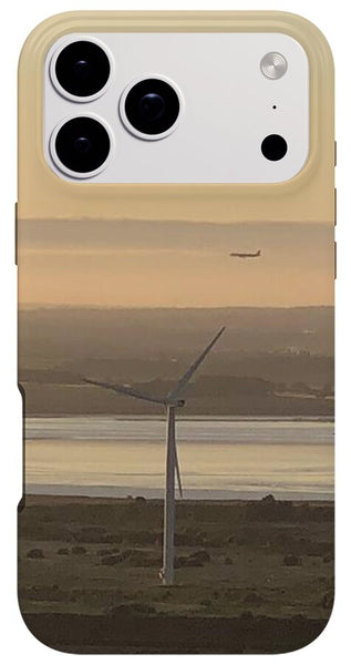 Wind Turbines at Sunset Frodsham UK - Phone Case