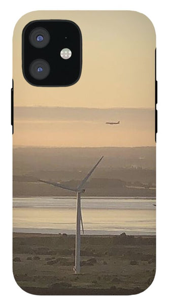 Wind Turbines at Sunset Frodsham UK - Phone Case