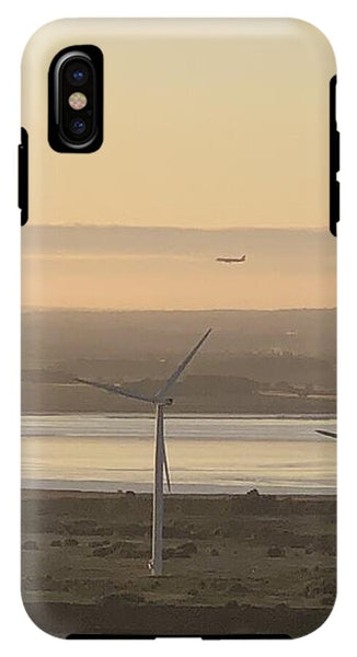 Wind Turbines at Sunset Frodsham UK - Phone Case