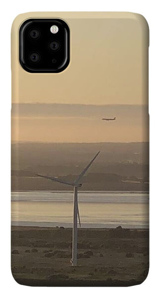 Wind Turbines at Sunset Frodsham UK - Phone Case