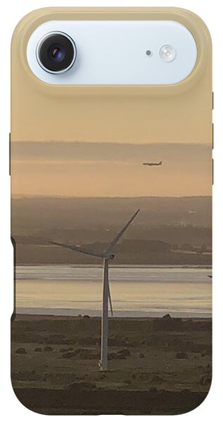 Wind Turbines at Sunset Frodsham UK - Phone Case