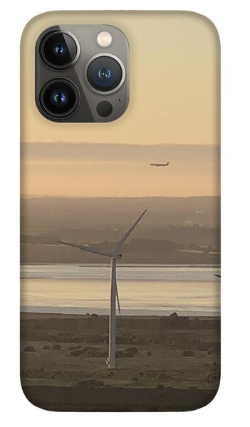 Wind Turbines at Sunset Frodsham UK - Phone Case