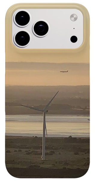 Wind Turbines at Sunset Frodsham UK - Phone Case