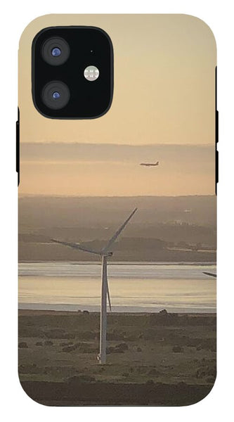 Wind Turbines at Sunset Frodsham UK - Phone Case