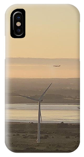 Wind Turbines at Sunset Frodsham UK - Phone Case