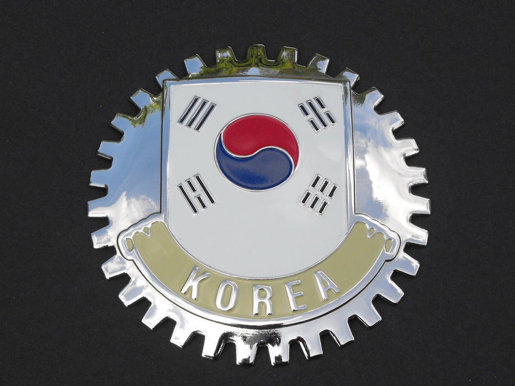 KOREAN FLAG CAR GRILLE BADGE EMBLEM 