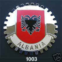 ALBANIAN FLAG GRILLE BADGE ALBANIA