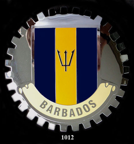 BARBADOS FLAG CAR GRILLE BADGE EMBLEM