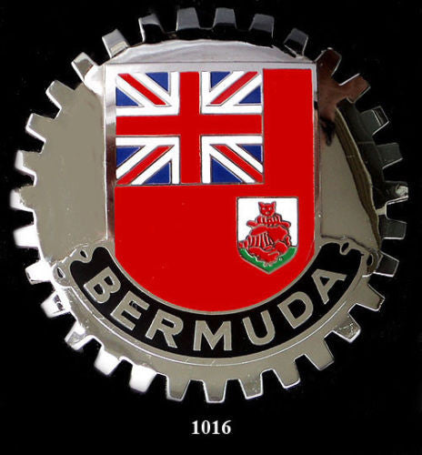 FLAG OF BERMUDA AUTOMOBILE GRILLE BADGE EMBLEM