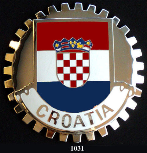 FLAG OF CROATIA CAR GRILLE BADGE EMBLEM