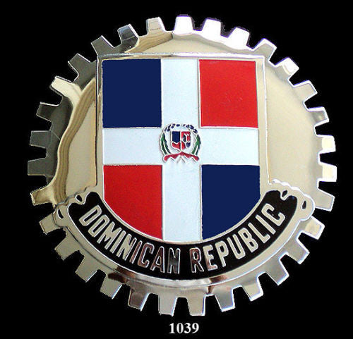 DOMINICAN REPUBLIC CAR GRILLE BADGE EMBLEM