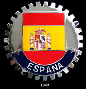 FLAG OF SPAIN CAR GRILLE BADGE EMBLEM 