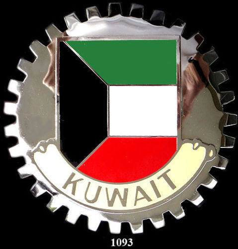 FLAG OF KUWAIT CAR GRILLE BADGE EMBLEM