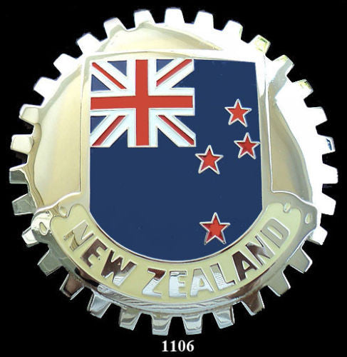 NEW ZEALAND FLAG BADGE CAR GRILLE EMBLEM