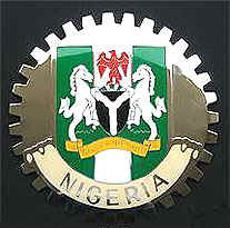 NIGERIAN FLAG CAR GRILLE BADGE EMBLEM