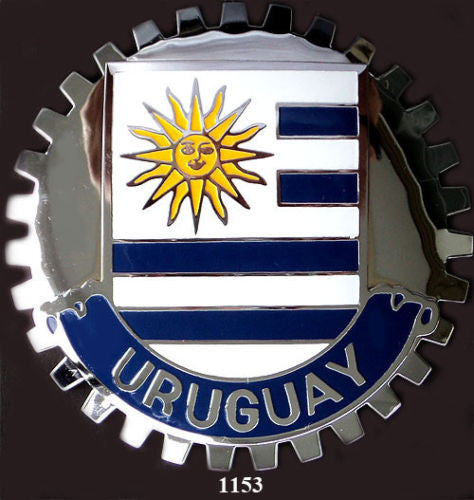 URUGUAY FLAG BADGE CAR GRILLE EMBLEM