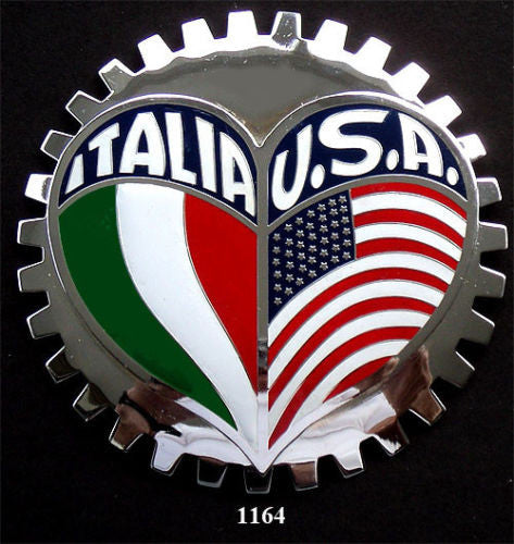 ITALIAN AMERICAN HERITAGE BADGE EMBLEM FOR CAR
