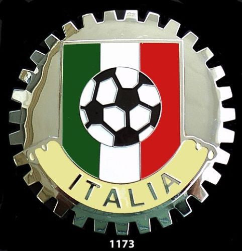 ITALIA SOCCER CAR BADGE EMBLEM FOR GRILLE ITALY