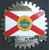 FLORIDA STATE FLAG CAR TRUCK GRILLE BADGE EMBLEM