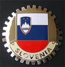 SLOVENIA FLAG CAR GRILLE BADGE EMBLEM