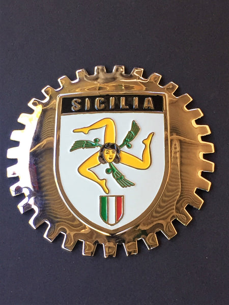 sicilia badge sicily car grille badge Italy