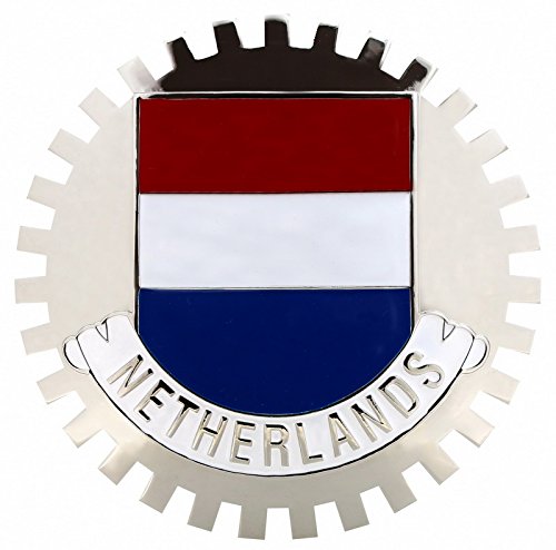 NETHERLANDS FLAG CAR GRILLE BADGE EMBLEM 