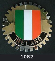 IRISH FLAG CAR GRILLE BADGE FLAG OF IRELAND EMBLEM
