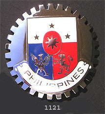 PHILIPPINES COAT OF ARMS CAR GRILLE BADGE EMBLEM
