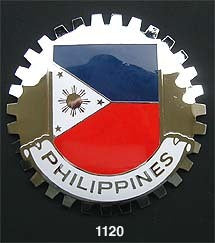 PHILIPPINES FLAG CAR GRILLE BADGE EMBLEM