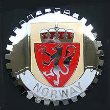 NORWAY COAT OF ARMS CAR GRILLE BADGE EMBLEM
